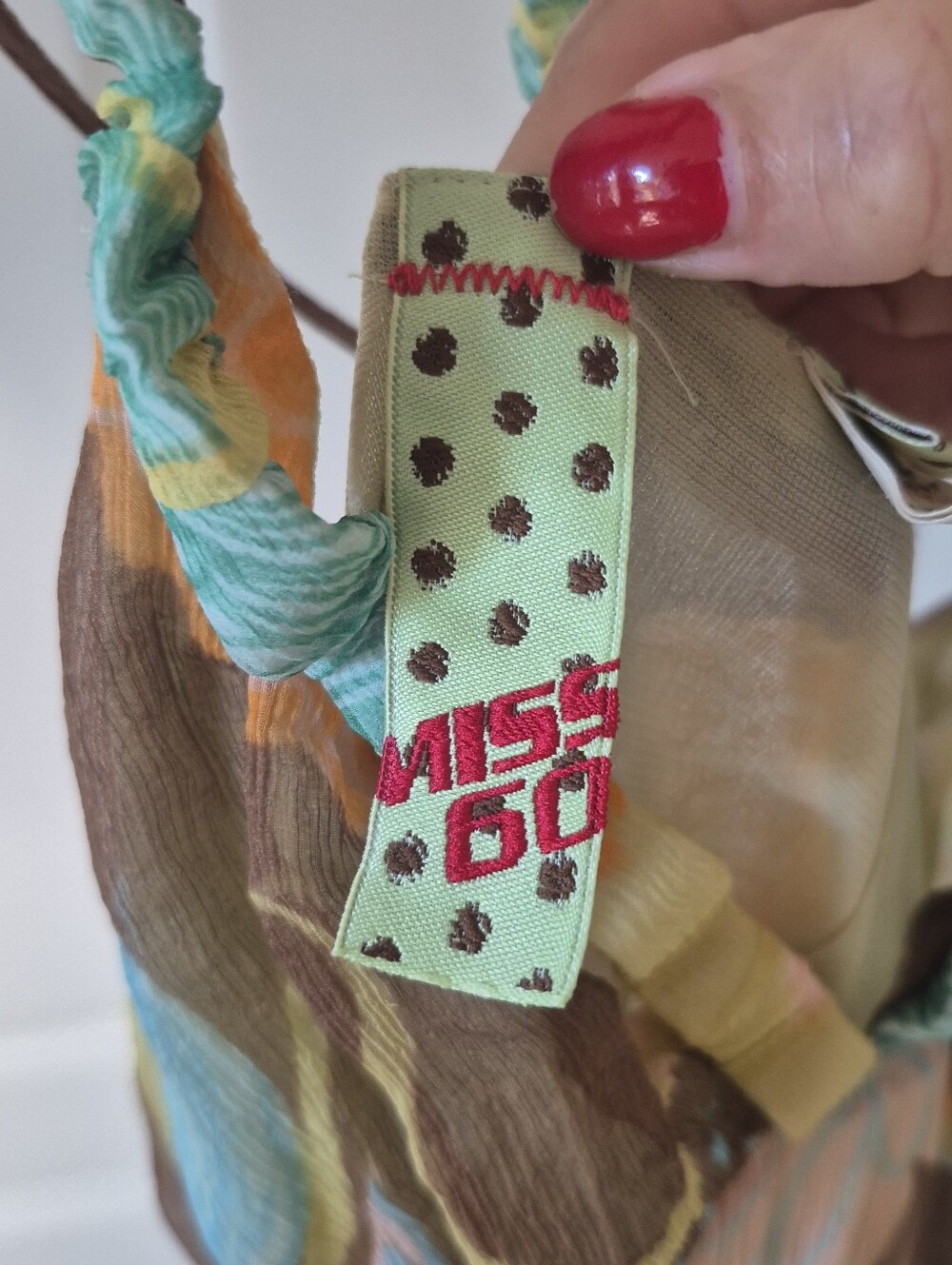 Vintage Miss Sixty 100% Silk Mini Dress | Y2K - Picture 11 of 15